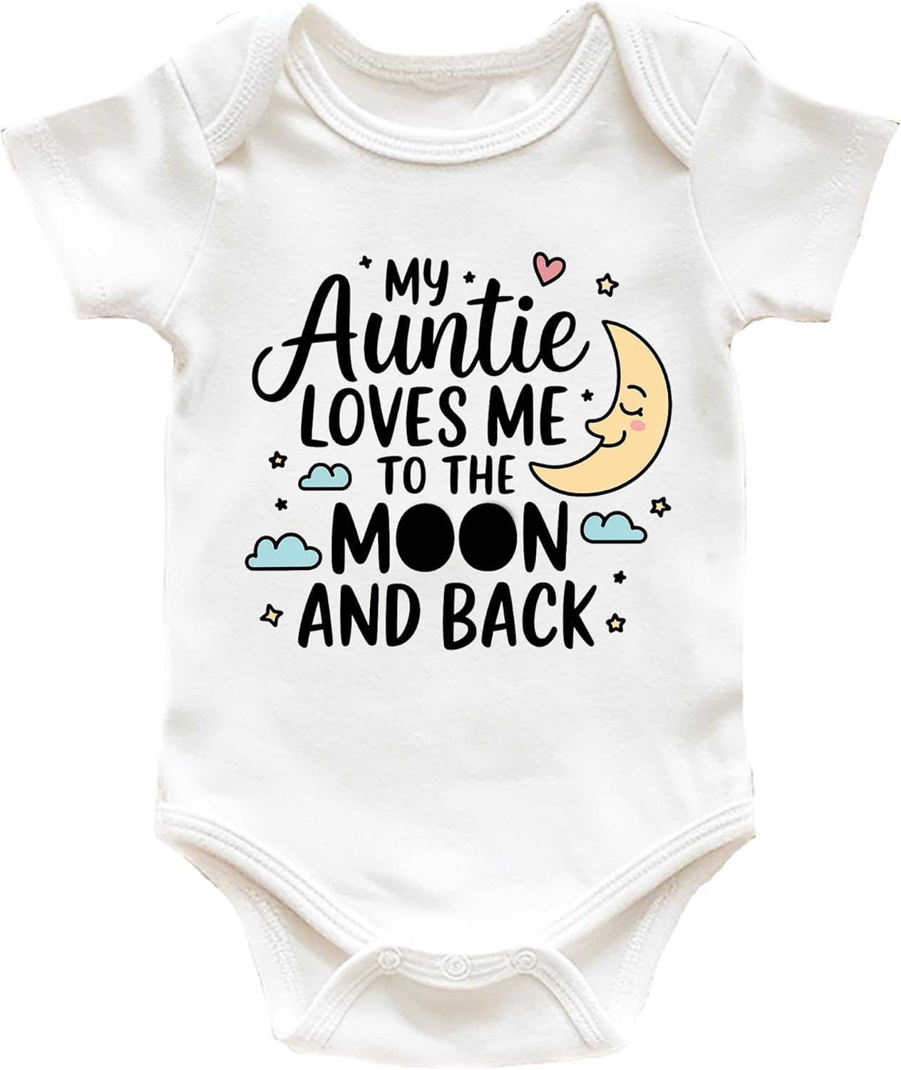 My Auntie Loves Me to the Moon and Back Baby Vest