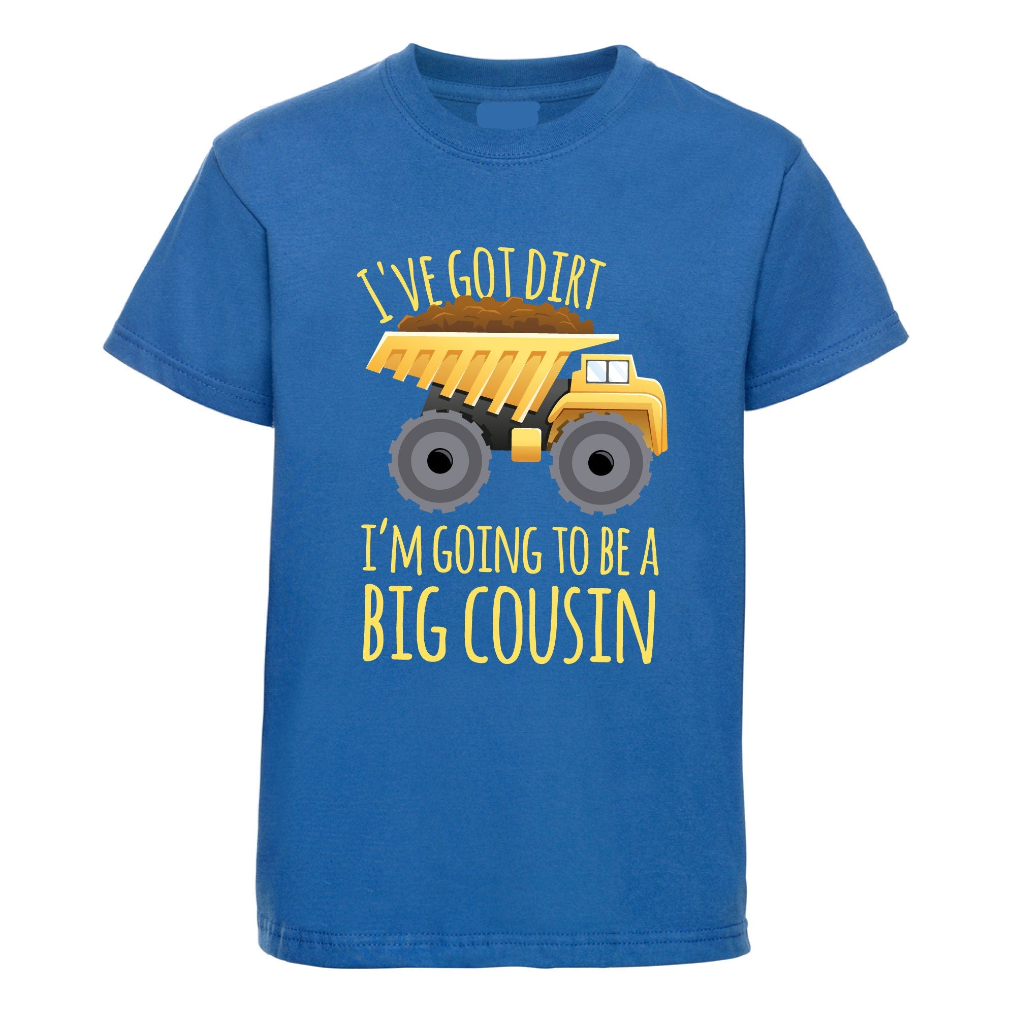 Im going to be a Big Cousin dumper construction truck birthday baby boy or girl/ toddler kids Shirt, babygrown, Cutest Cousin Announcement