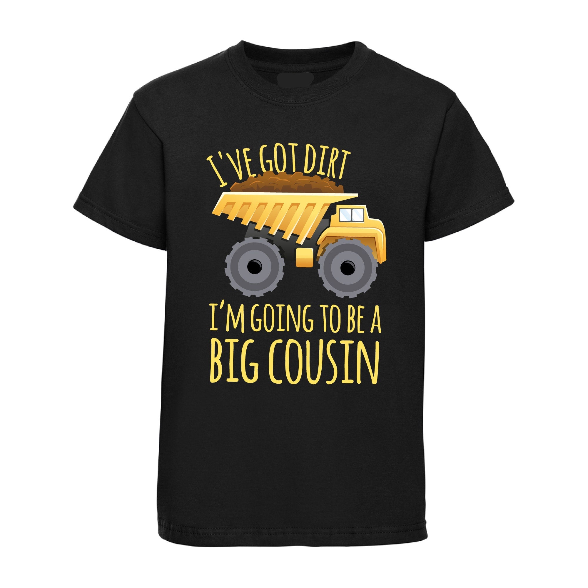 Im going to be a Big Cousin dumper construction truck birthday baby boy or girl/ toddler kids Shirt, babygrown, Cutest Cousin Announcement