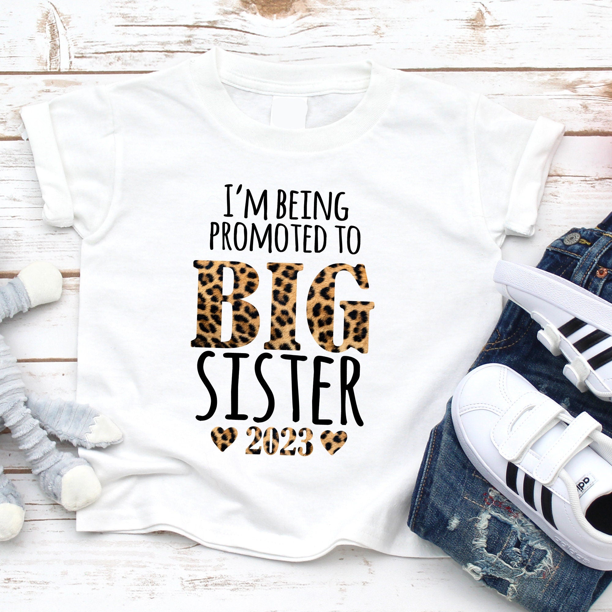 I'm Being Promoted to Big Sister 2024 baby/ toddler Shirt, bodysuit, Big Sister Announcement, Promoted to big sister, baby announcement
