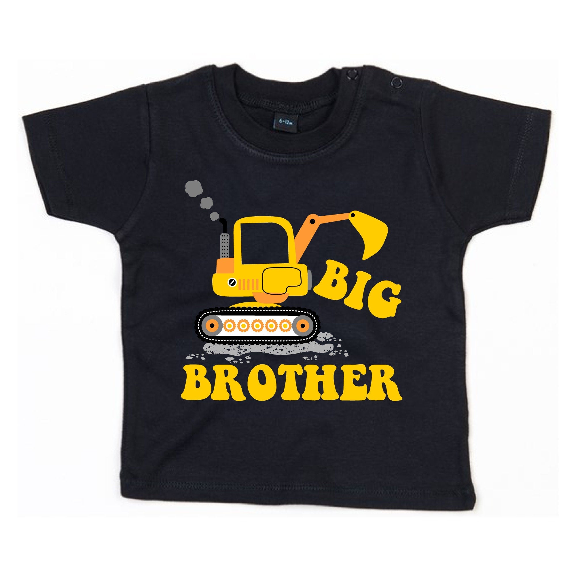Promoted to BIG brother top for boys , baby announcement idea for son, Boys construction Excavator Tshirt,