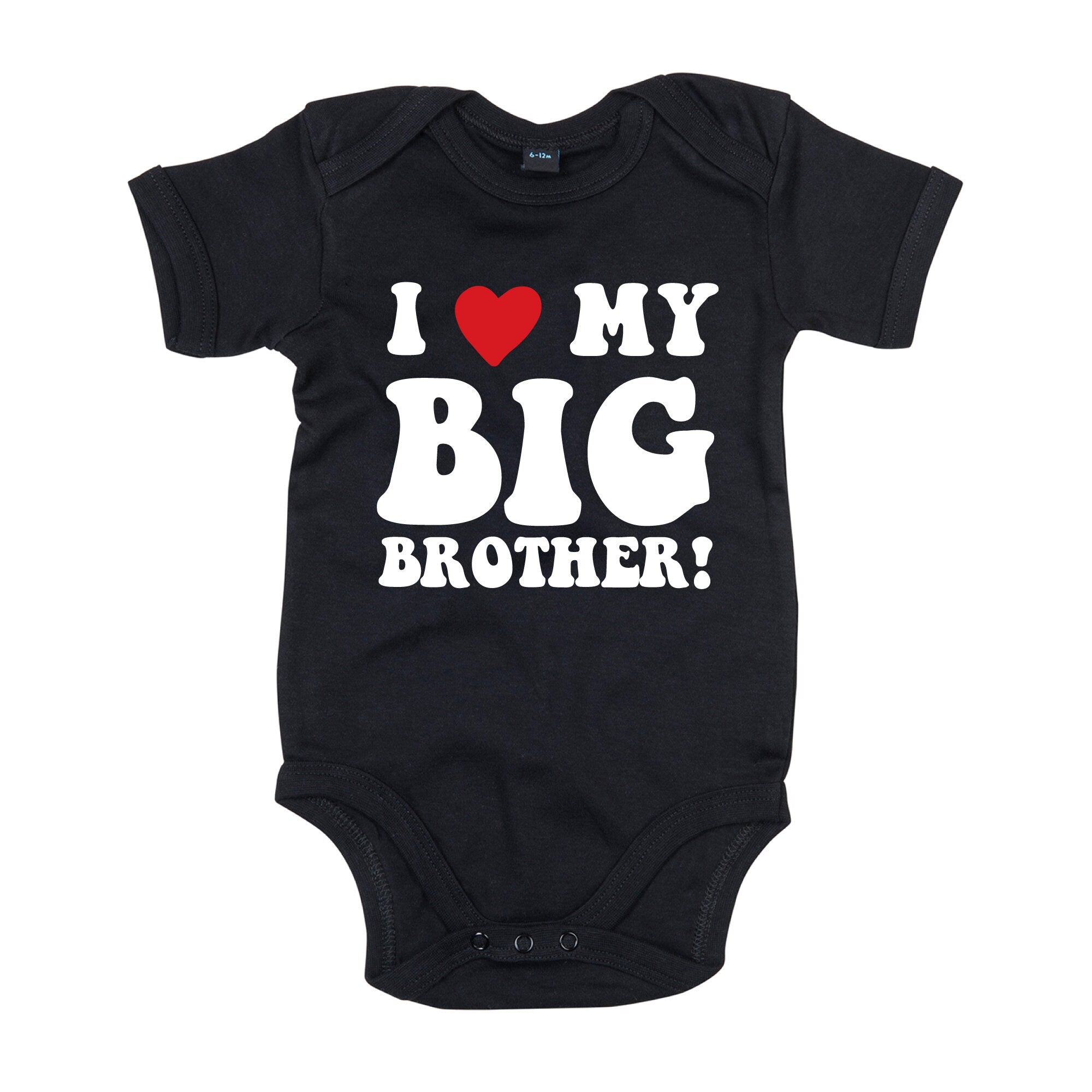 Adorable 'I Love My Big Brother' Babygrow - Perfect gift idea for a new baby announcement to big brother Gift!