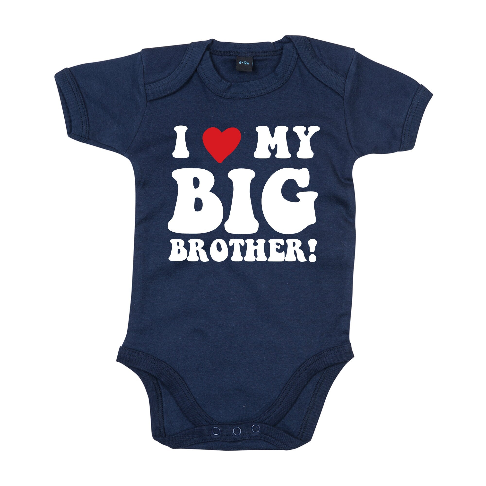 Adorable 'I Love My Big Brother' Babygrow - Perfect gift idea for a new baby announcement to big brother Gift!