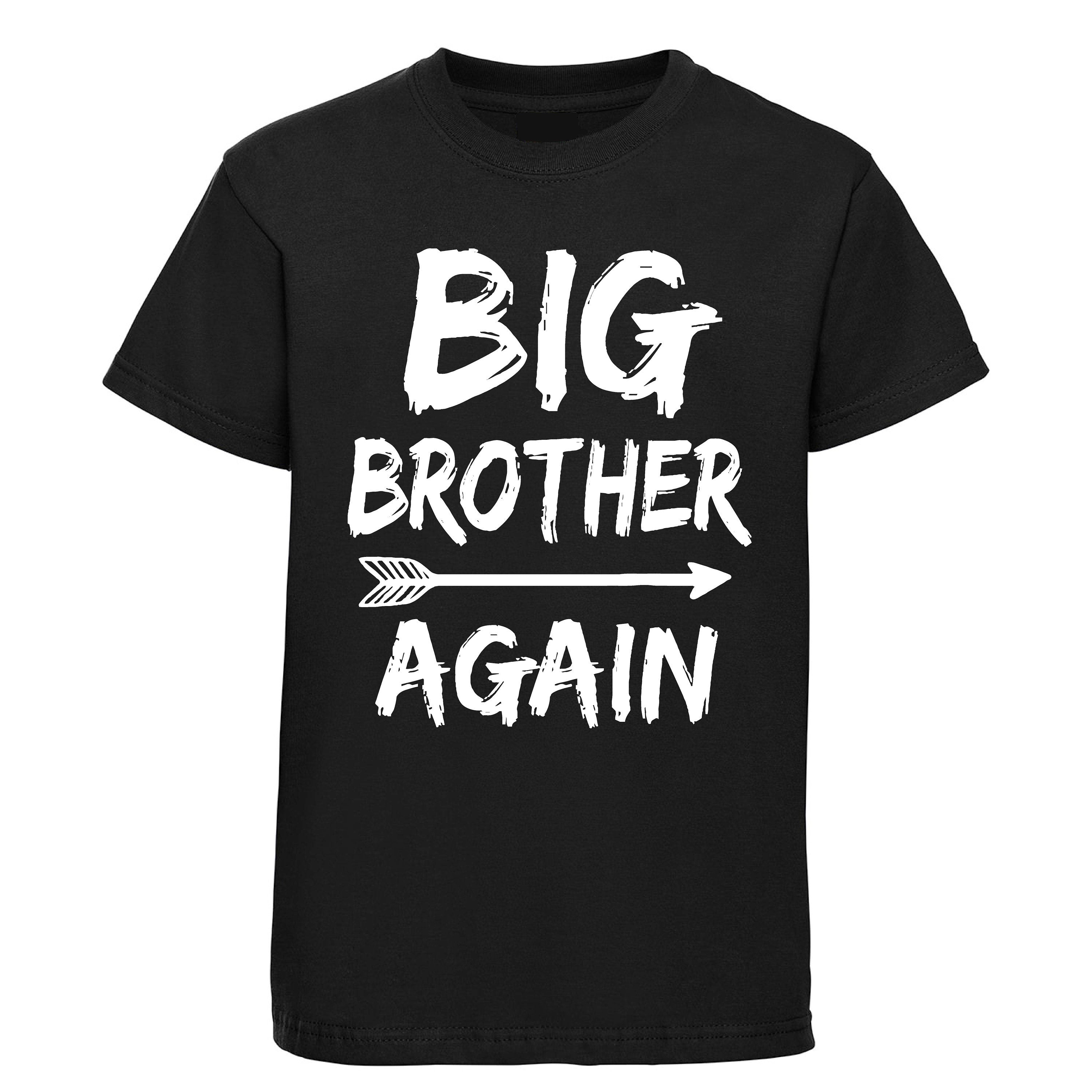 BIG BROTHER AGAIN Kids T-Shirt - Family New Baby Announcement Tee