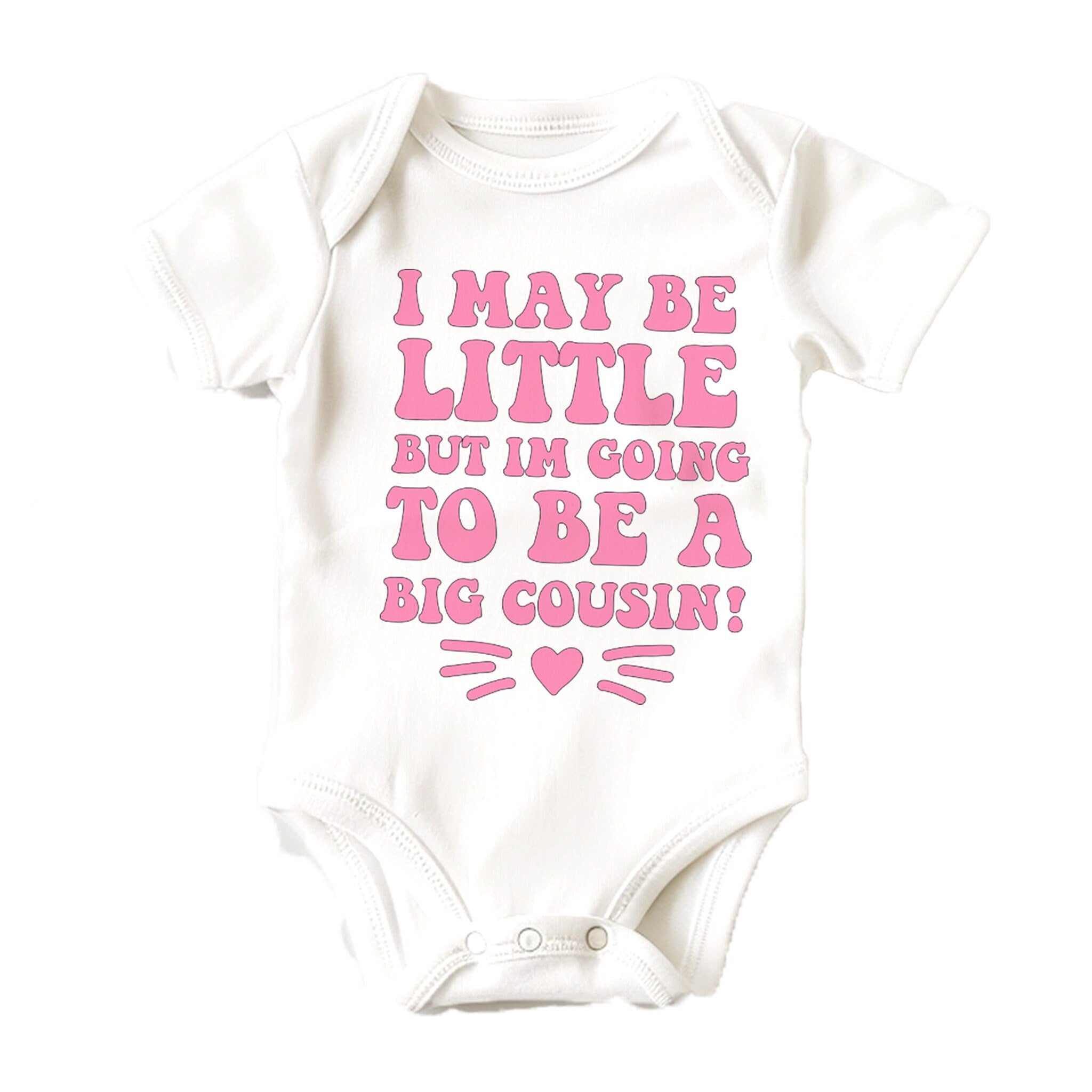 Trendy Tykes I May Be Little but I'm Going To Be a Big Cousin Babygrow/Sleepsuit | Big Cousin Pregnancy Announcement | Pregnancy Announcement Nephew