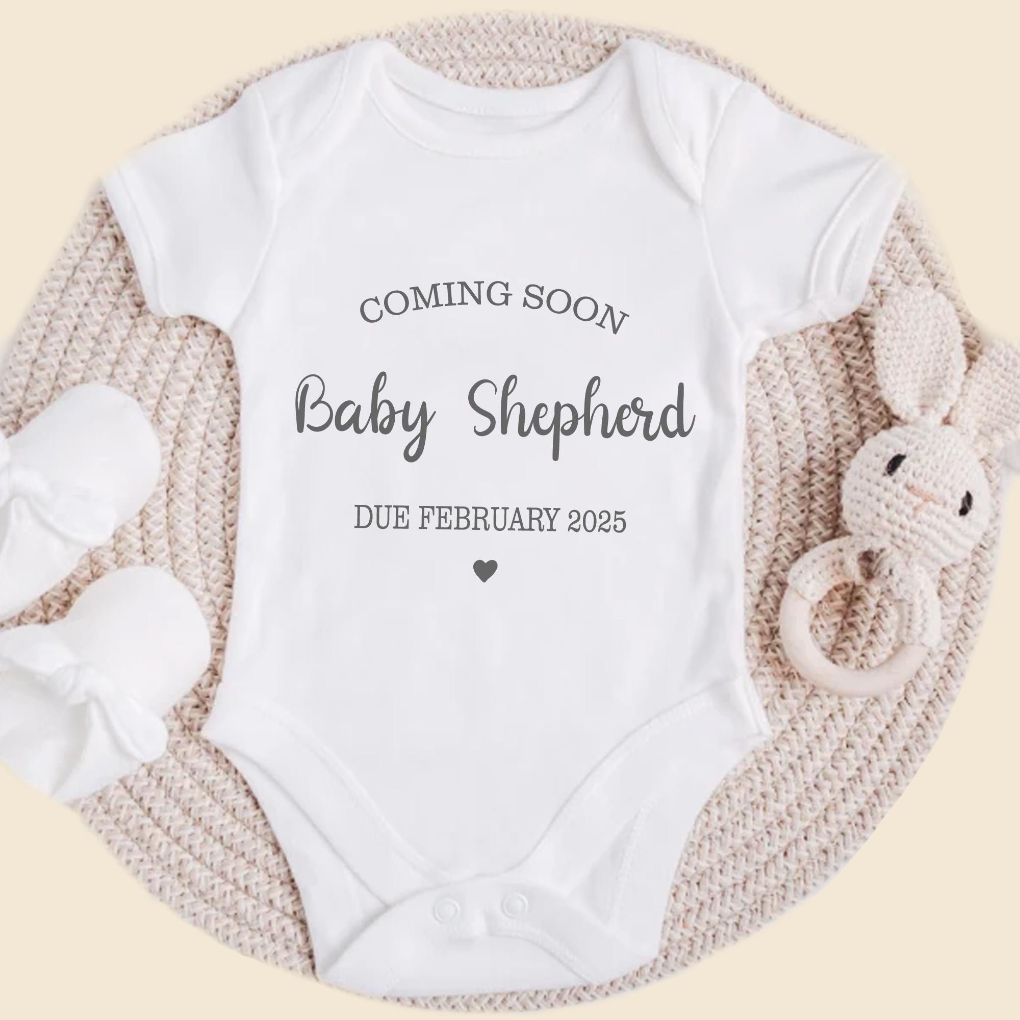 Personalised Baby Grow – Pregnancy Announcement Bodysuit