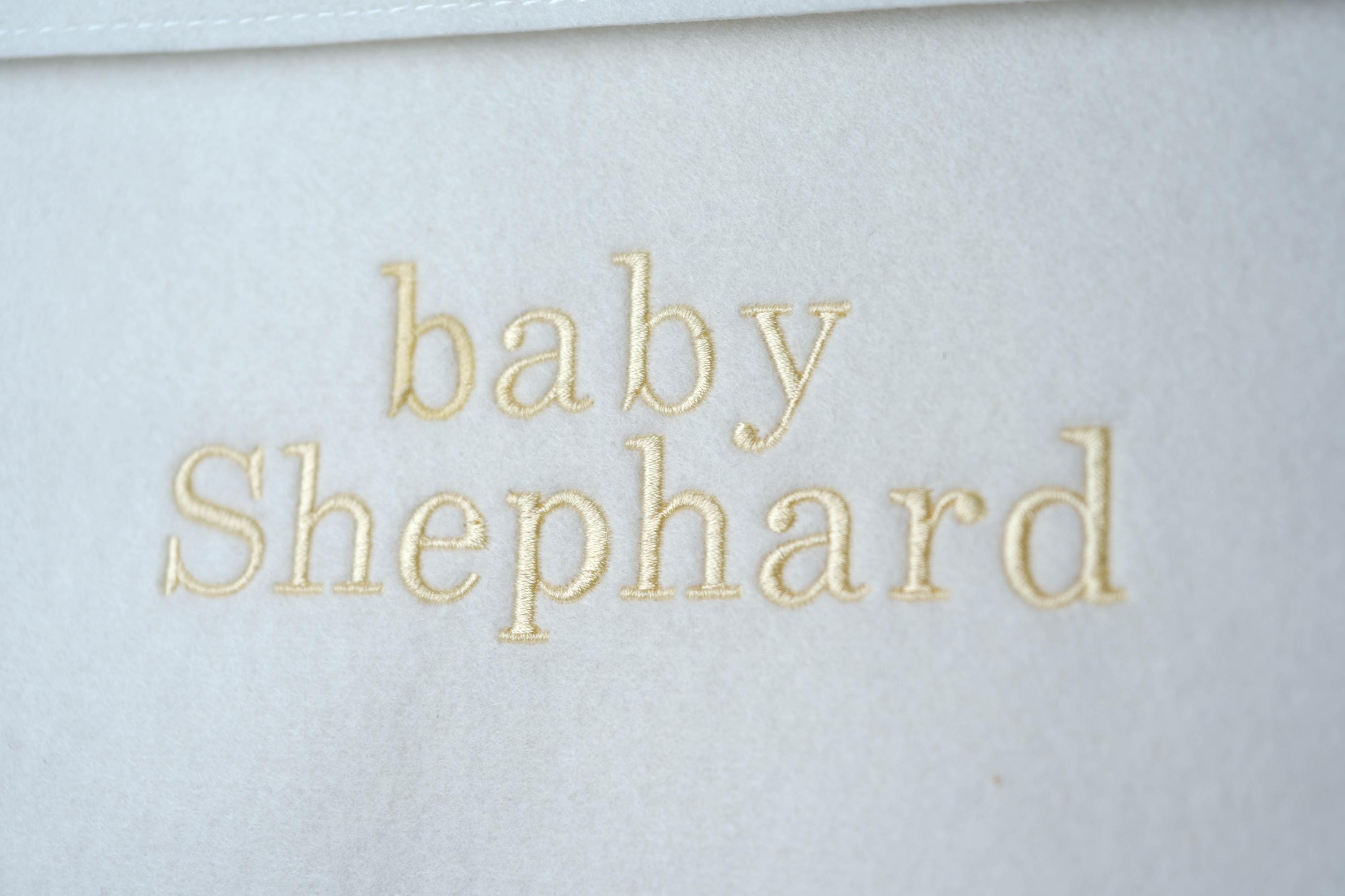 Personalised Embroidered Baby Document Folder - Keepsake for New Baby's Journey