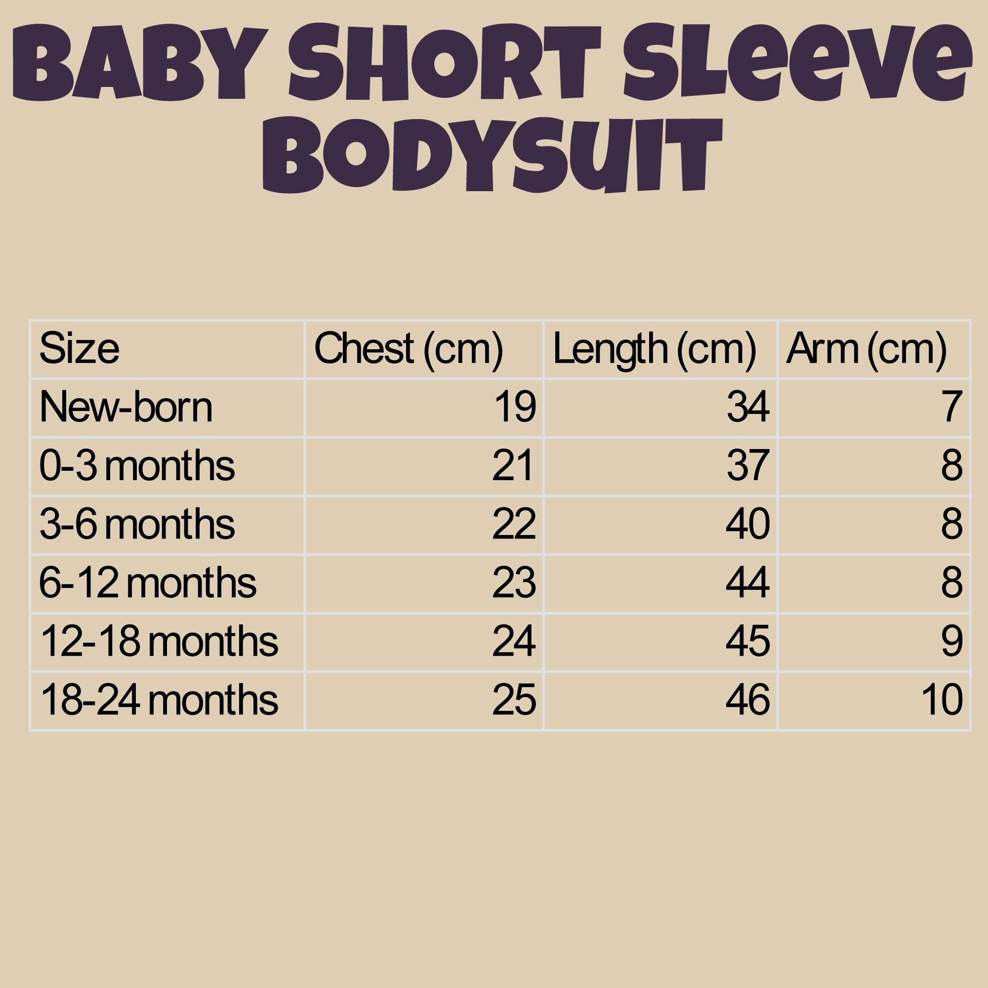 Trendy Tykes Baby Grow Size Chart