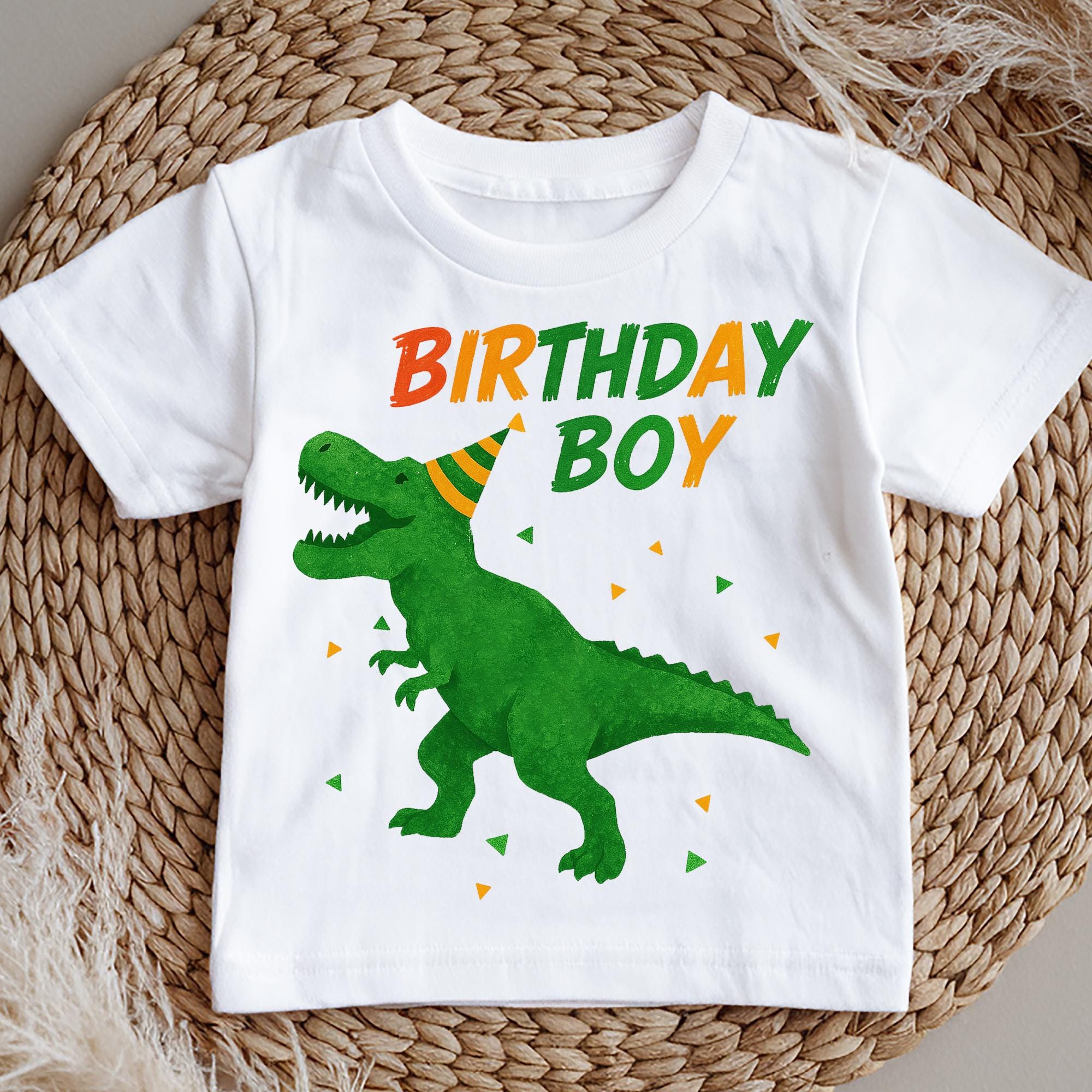 Birthday Boy Dinosaur Top | Kids Dino Birthday T-Shirt | Toddler Party Shirt | Dinosaur Birthday Outfit | Boys Birthday Tee | Birthday Gift