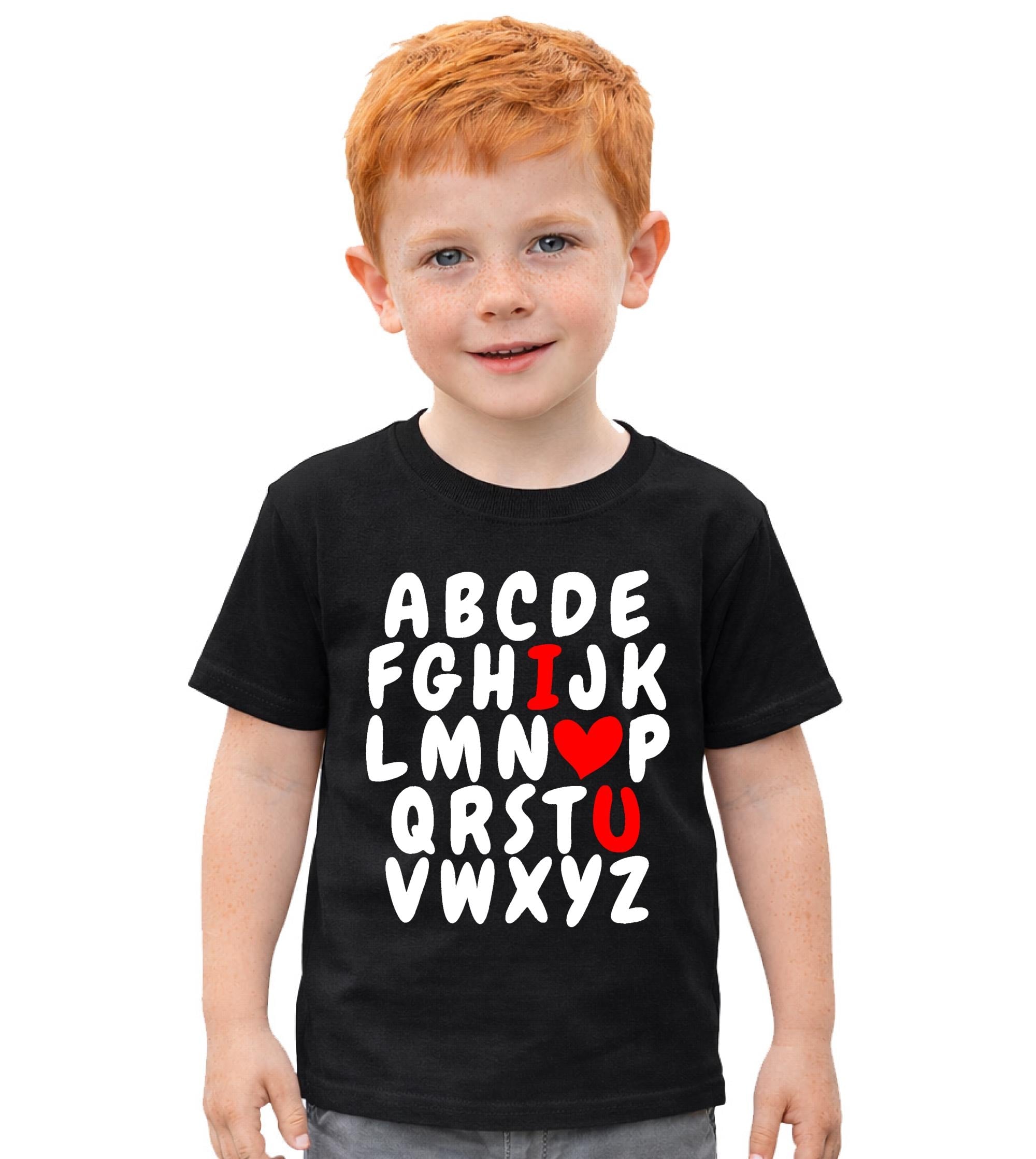 ABC I Love You Kids T Shirt – Alphabet Valentine Boys Toddler Top