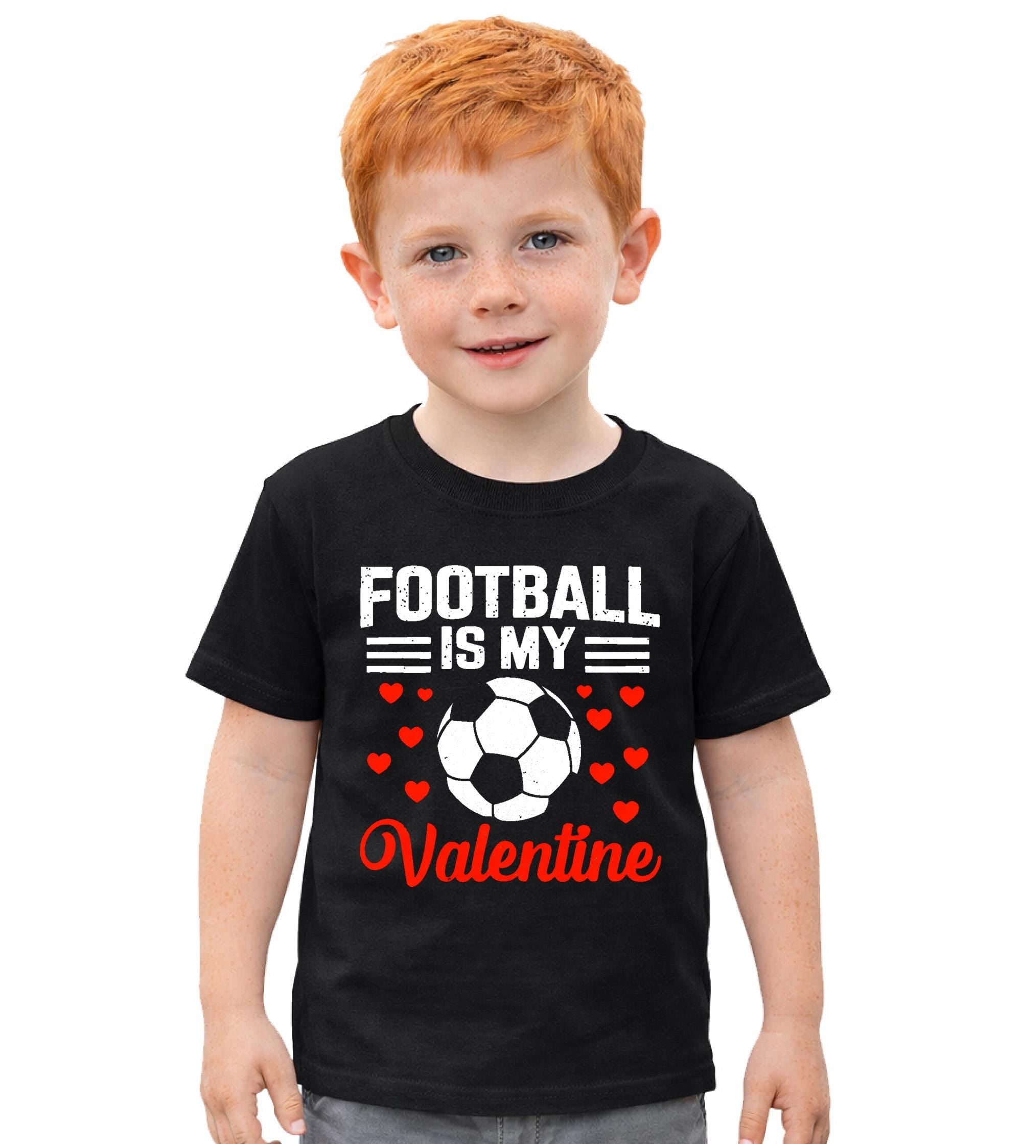 Football Is My Valentine Kids T Shirt – Football Love Boys Toddler Top