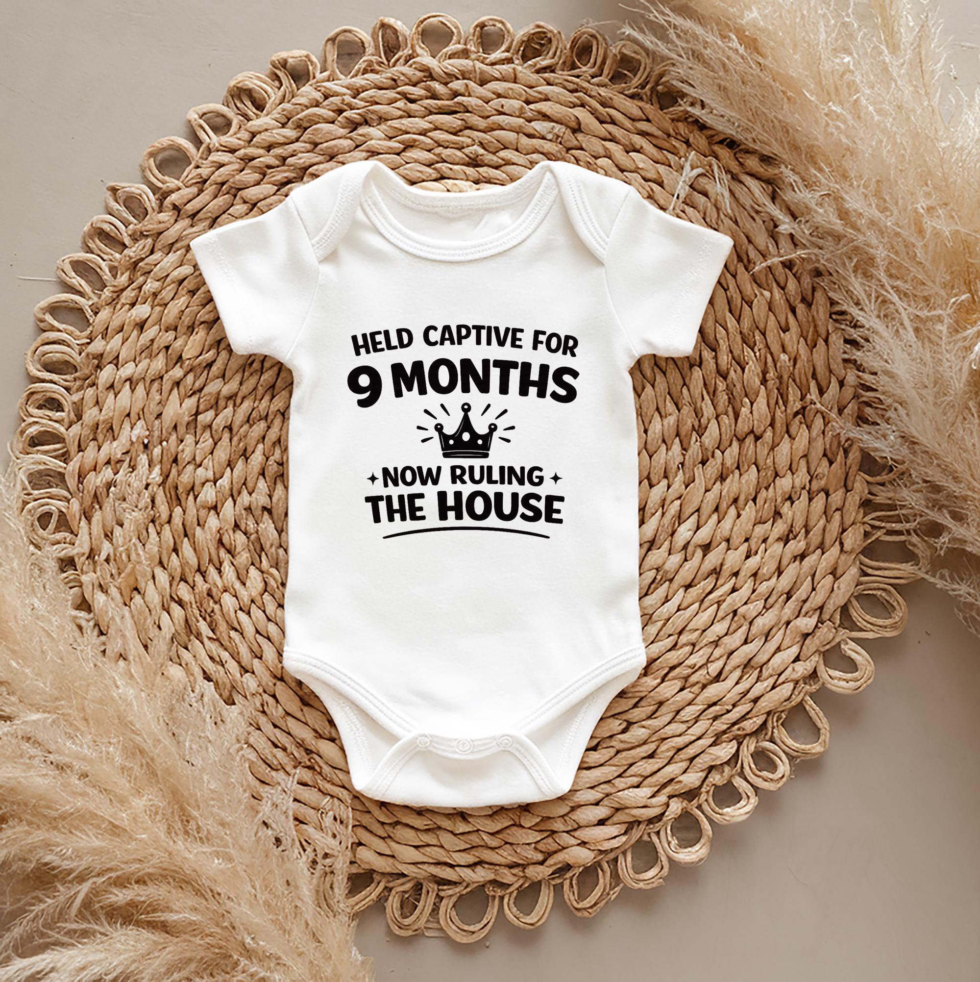 Funny Baby Bodysuit I Served 9 Months Inside Newborn Vest
