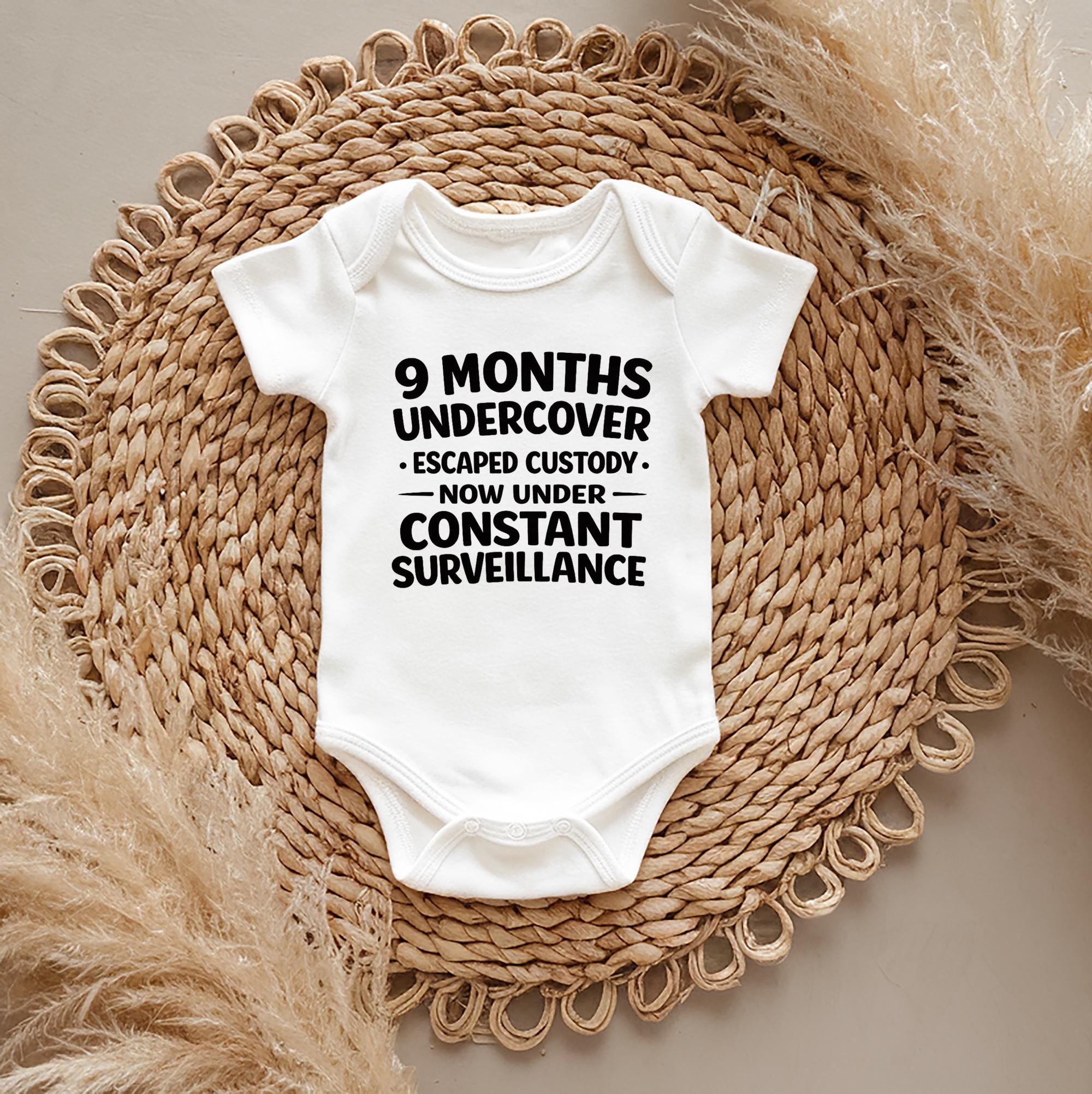 Funny Baby Bodysuit 9 Months Undercover Baby Vest Newborn Gift