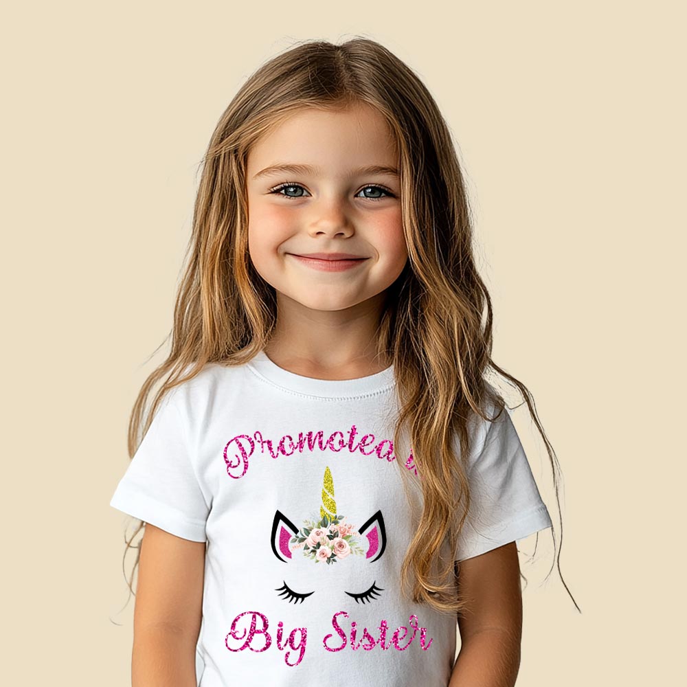 Promoted to Big Sister Unicorn Kids T-Shirt