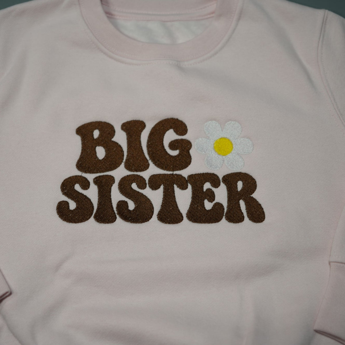 Embroidered Big Sister Sweatshirt – Daisy Baby Announcement Jumper