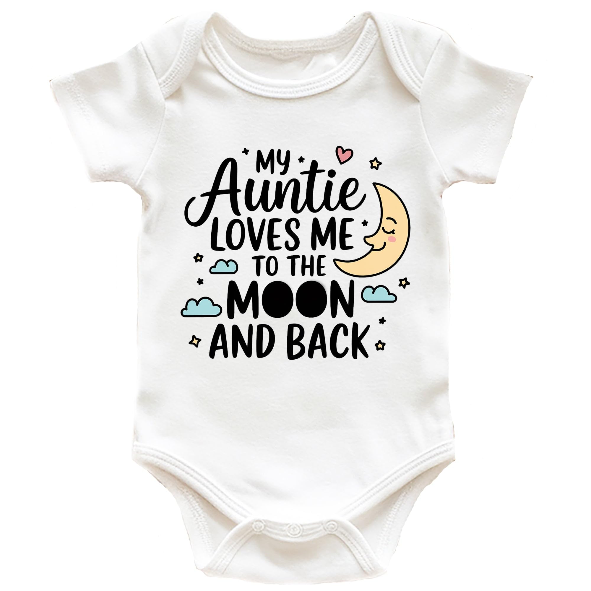 My Auntie Loves Me to the Moon and Back Baby Vest