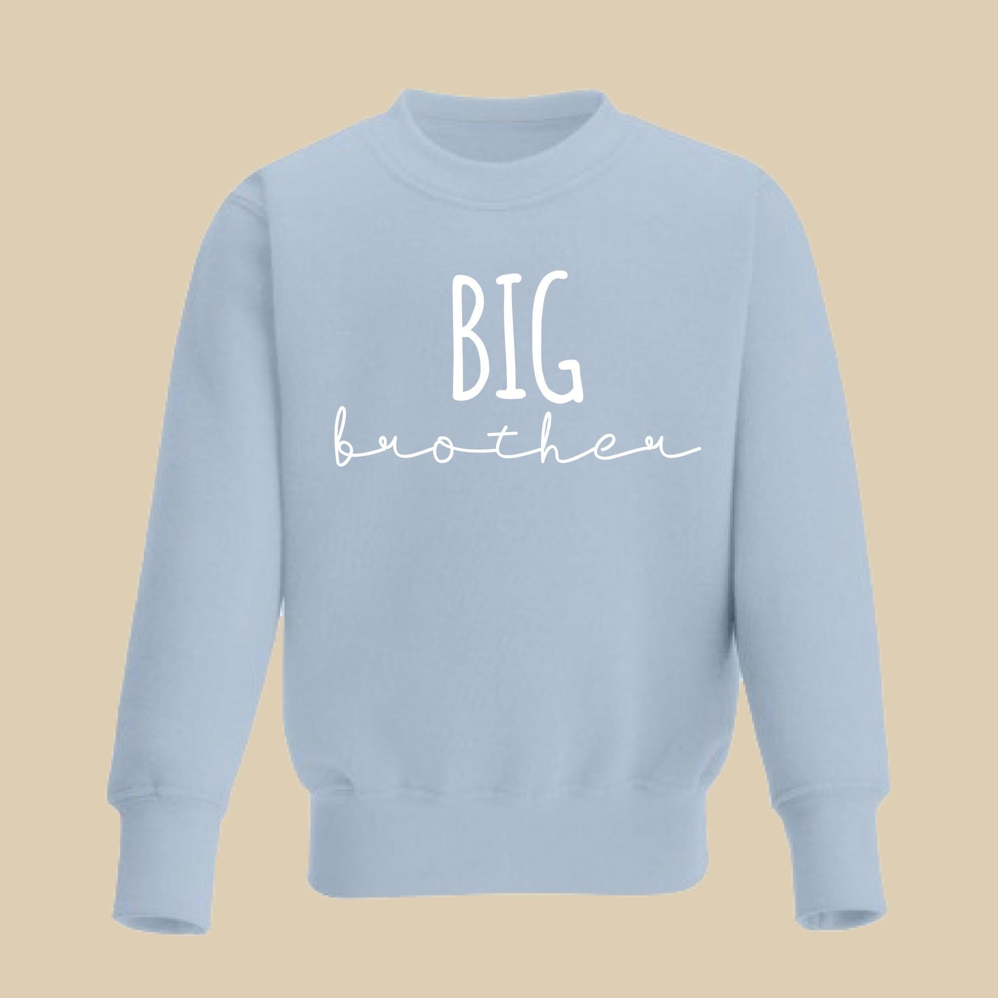 Big Brother Little Brother Kids Sweatshirt - Brothers Toddler Clothing - Cute Jumper - Siblings Gift Idea - Older Brother Announcement