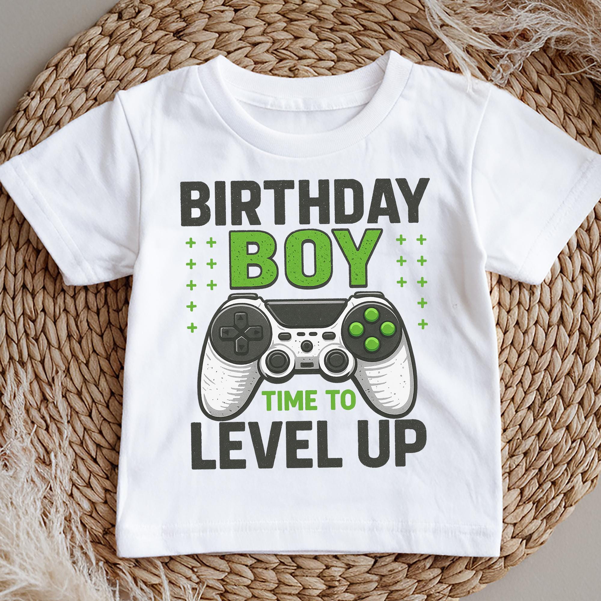 Birthday Gamer Boy Top | Level Up Birthday T-Shirt | Video Game Birthday Shirt | Boys Gamer Tee | Kids Gaming Birthday Top