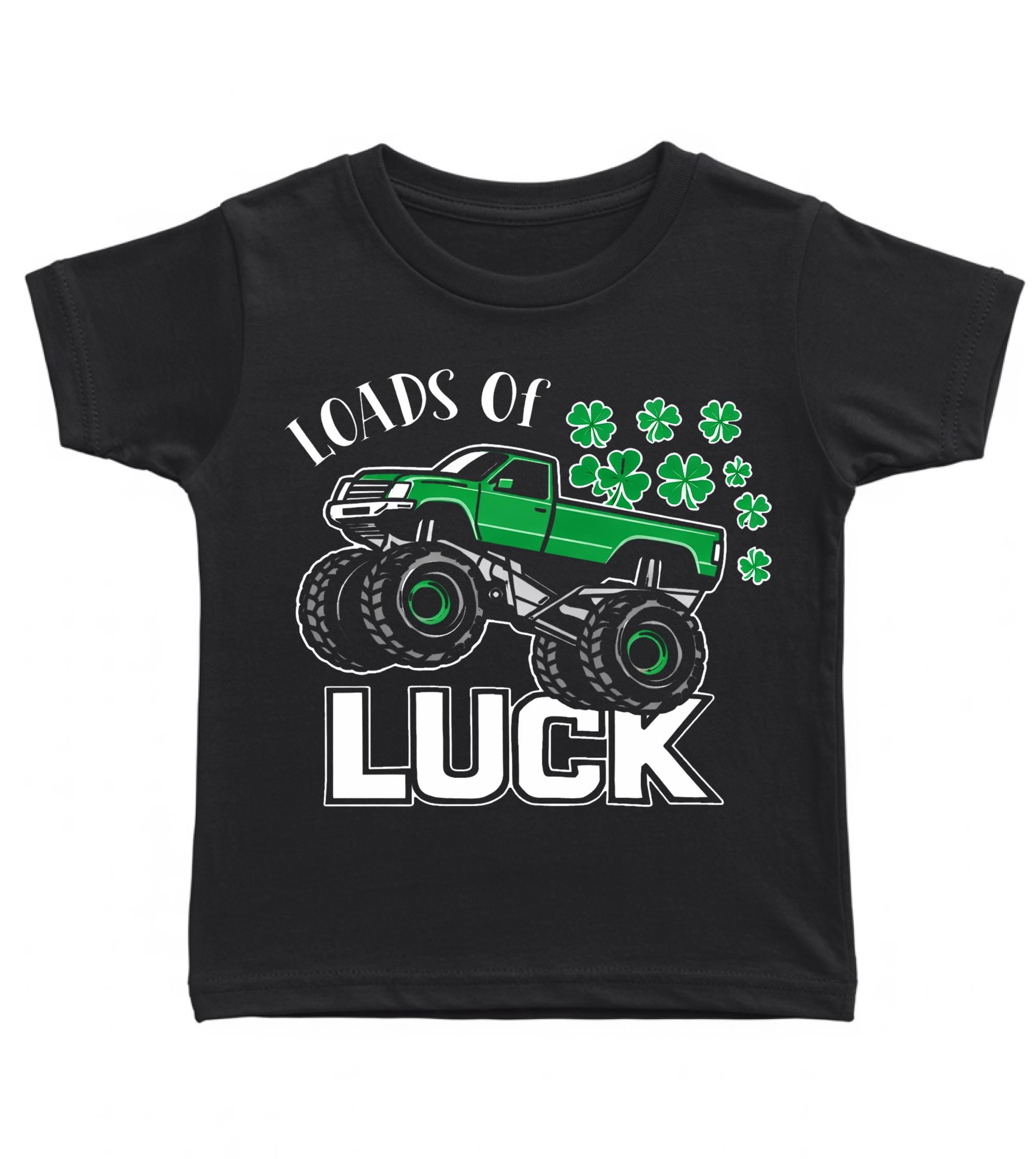 St Patrick’s Day Monster Truck Shirt for Kids – Loads of Luck Toddler Top – Irish Truck Top – Baby & Toddler