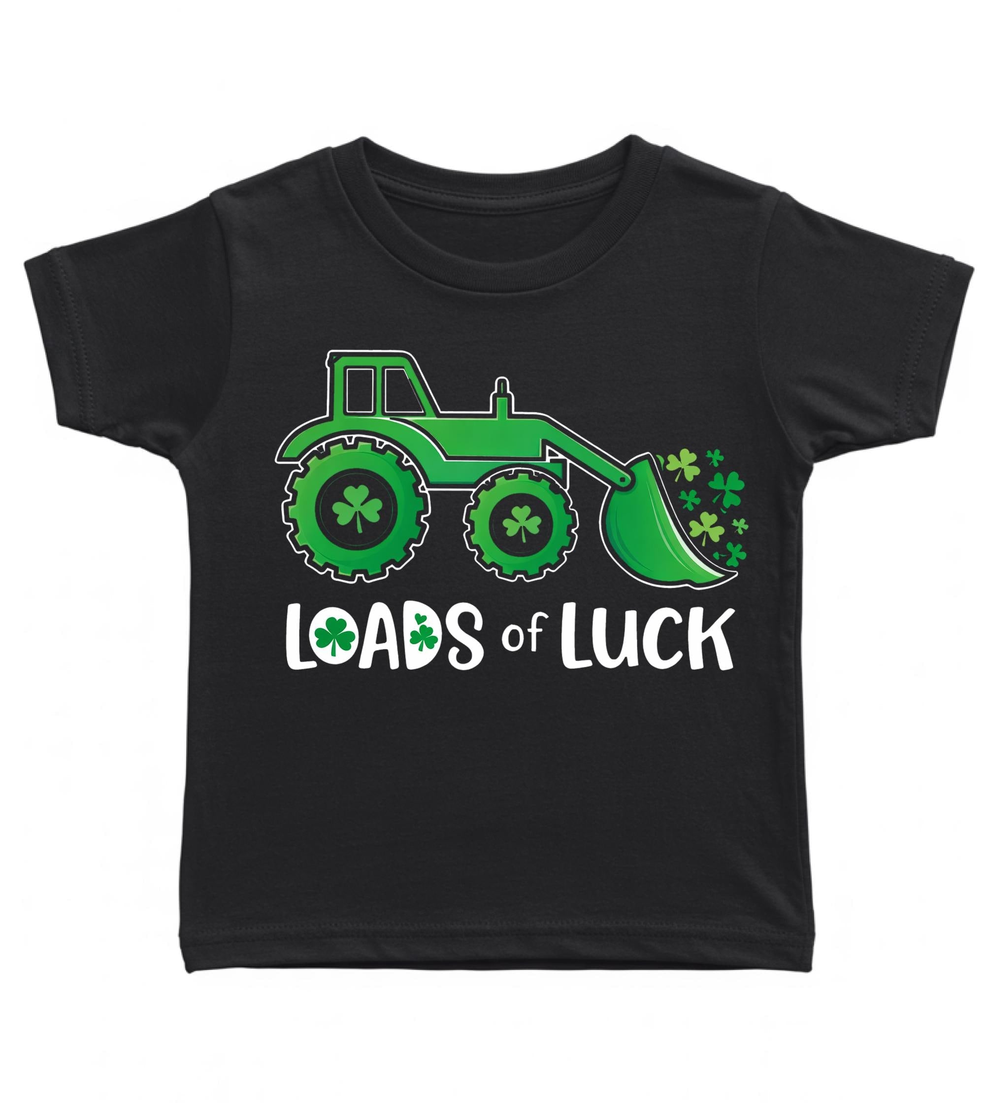 St Patrick’s Day Tractor Shirt for Kids – Loads of Luck Toddler T-Shirt – Irish Tractor Top – Baby & Toddler Outfit